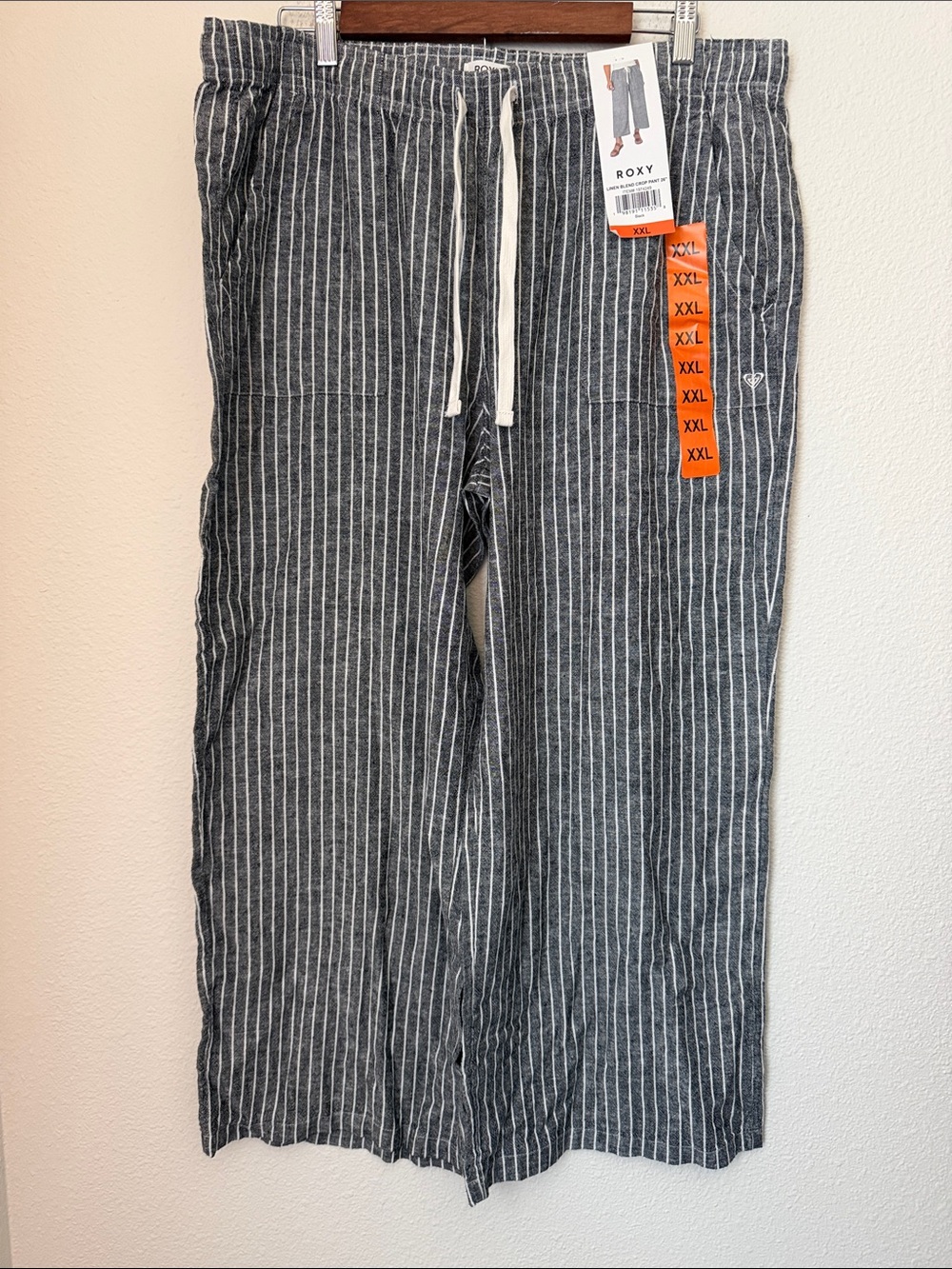 Roxy linen blend crop pant